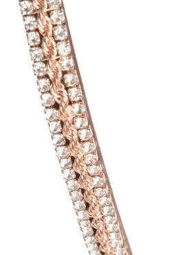 Horze Nancy Stirnriemen Mit Kristallen Und Flechtdetail -Reitsportbedarf 10170 BR RGO 3