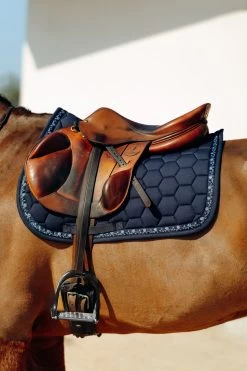 Horze Kaitlin Vielseitigkeitsschabracke Mit Floraler Einfassung -Reitsportbedarf 17403 PDB 3