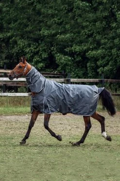 Horze Glasgow Regendecke Mit Halsteil, 400g 31 Horze Glasgow Regendecke Mit Halsteil, 400g -Reitsportbedarf 24111 IGG SLBR 05