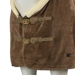 Horze Lincoln Fleecedecke Mit Kunstfellkragen -Reitsportbedarf 24846 dbr 02