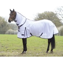 Weatherbeeta Comfitec Essential Mesh II Combo Fliegendecke Mit Festem Halsteil -Reitsportbedarf 317414 WH PU BL 1
