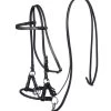 F.R.A. Pariba Sidepull (System 3) Mit Geflochtenem Nasenriemen, Inkl. Zügel -Reitsportbedarf 322922 BL 1