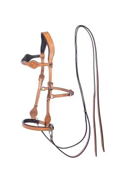 FRA Dandy Sidepull (System 3) Leather, W/ Leather Clip Reins -Reitsportbedarf 322950 NAT 1